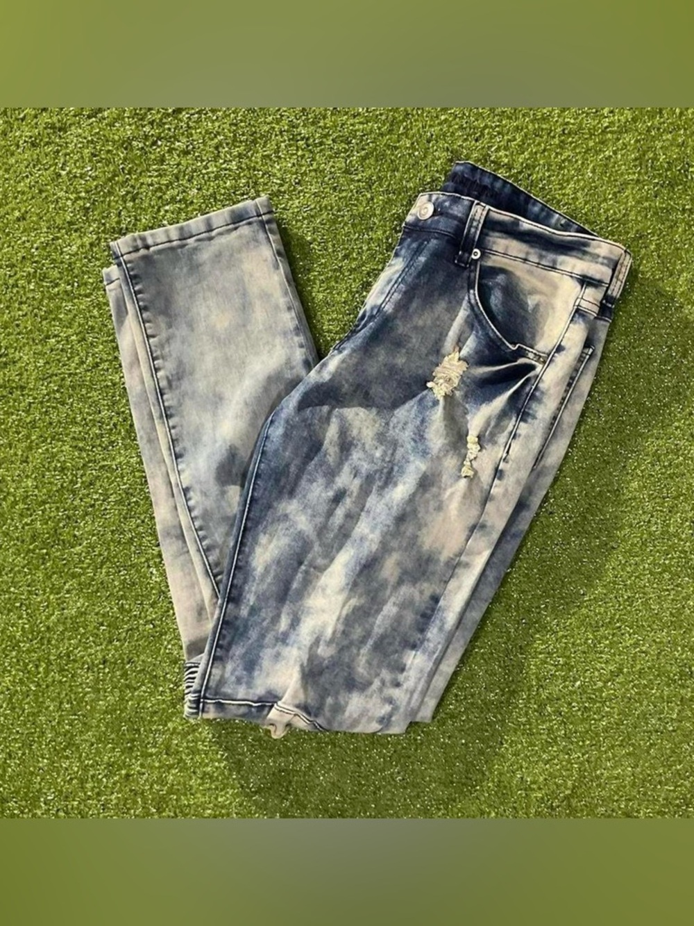 Forever 21 Distressed Ripped Skinny Denim Biker Jeans